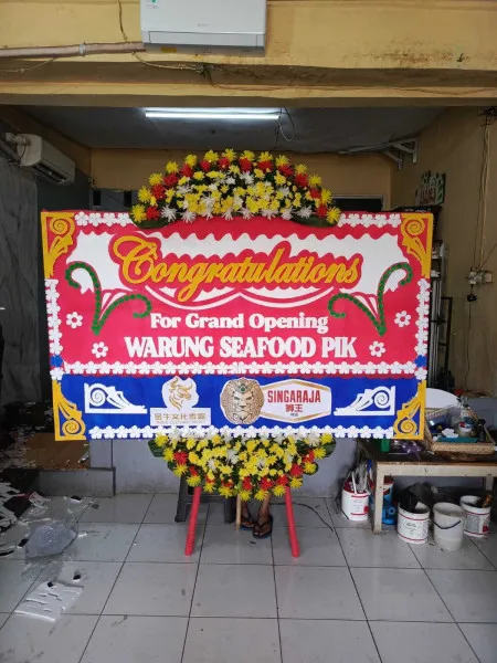 Papan Bunga Ucapan Selamat Sranten Karanggede